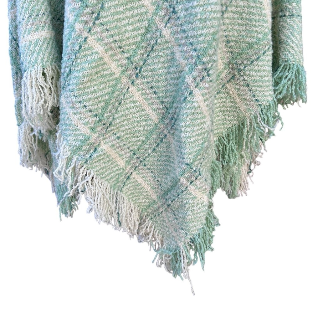 Boyne Valley Weavers Fair Isle Poncho O/S BohPlaid Wool Alpaca Heritage Irish‎ - Picture 6 of 11